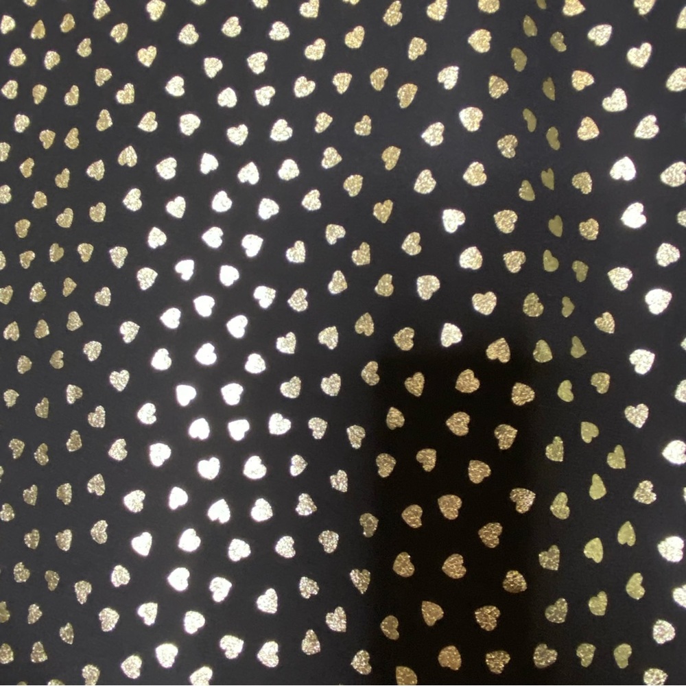 J Crew Factory Shift Dress in Gold Heart Print Sz 12 - Picture 6 of 11